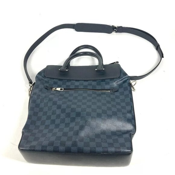 LOUIS VUITTON Damier Cobalt Greenwich Tote Bag Hand Bag Shoulder Bag - Picture 6 of 16